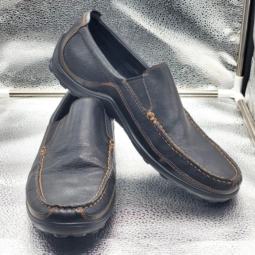Cole Haan Tucker Venetian Loafer Shoes Mens‎ 10M Black Leather Slip On Comfort